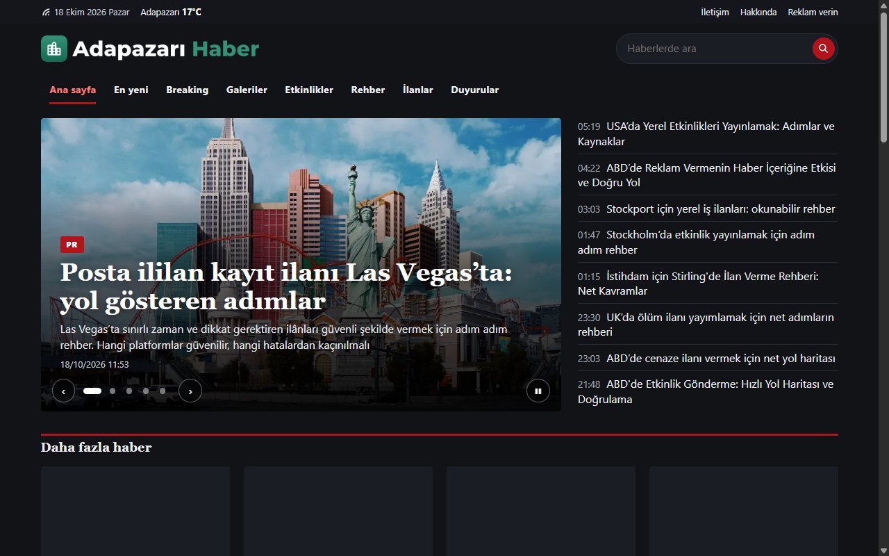 Adapazarı Haber — Sakarya Yerel Haber Portalı