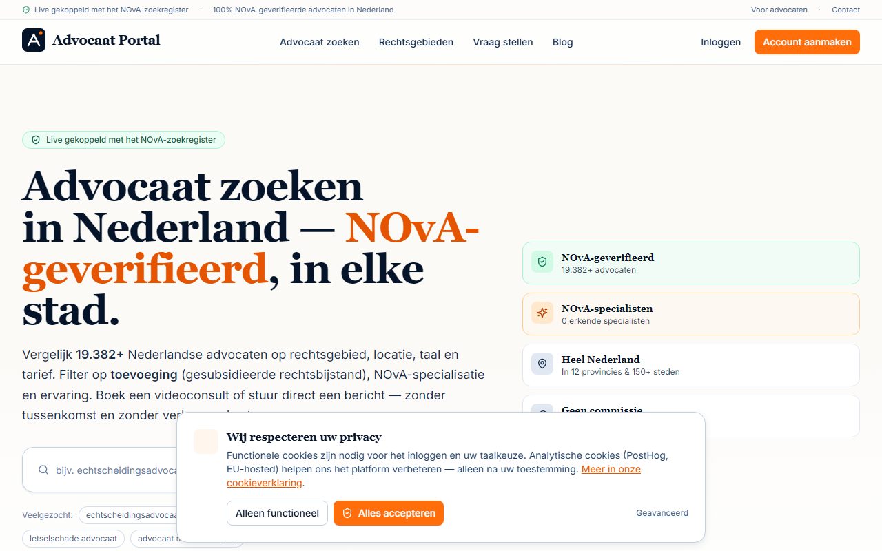 Advocaatportal — Hollanda Doğrulanmış Avukat Dizini