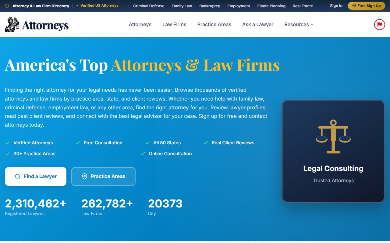 AttorneyQnA — ABD Avukat Dizini ve Hukuki Danışma