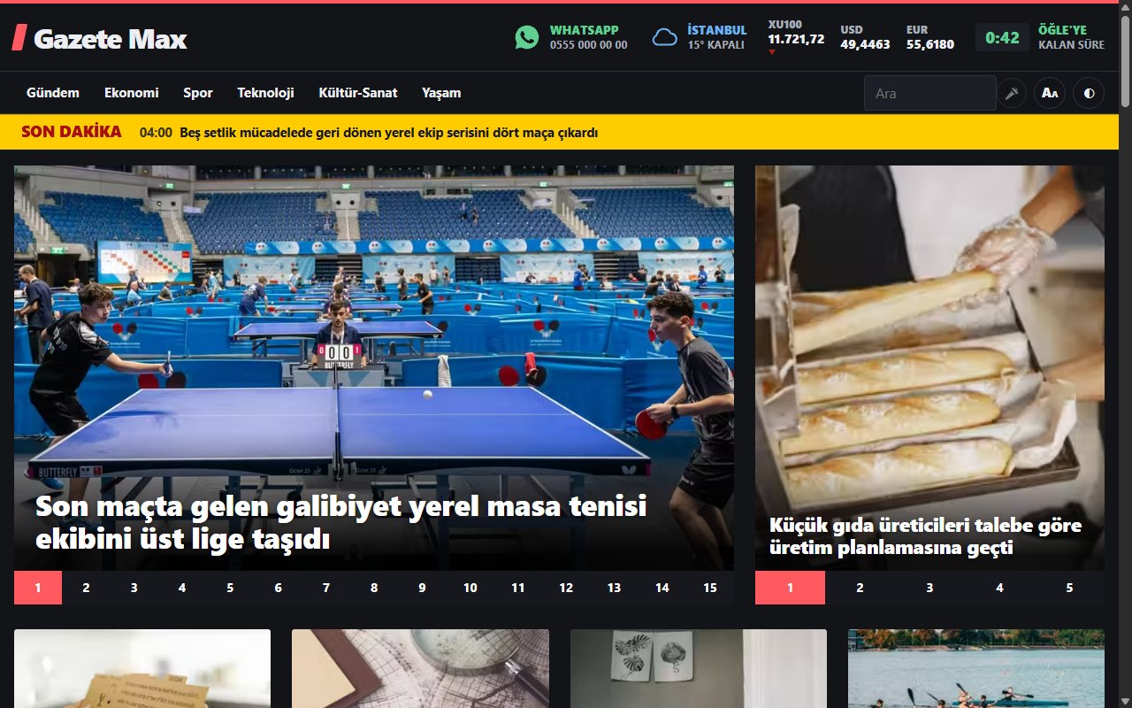 GazeteMax — Son Dakika Haber Portalı