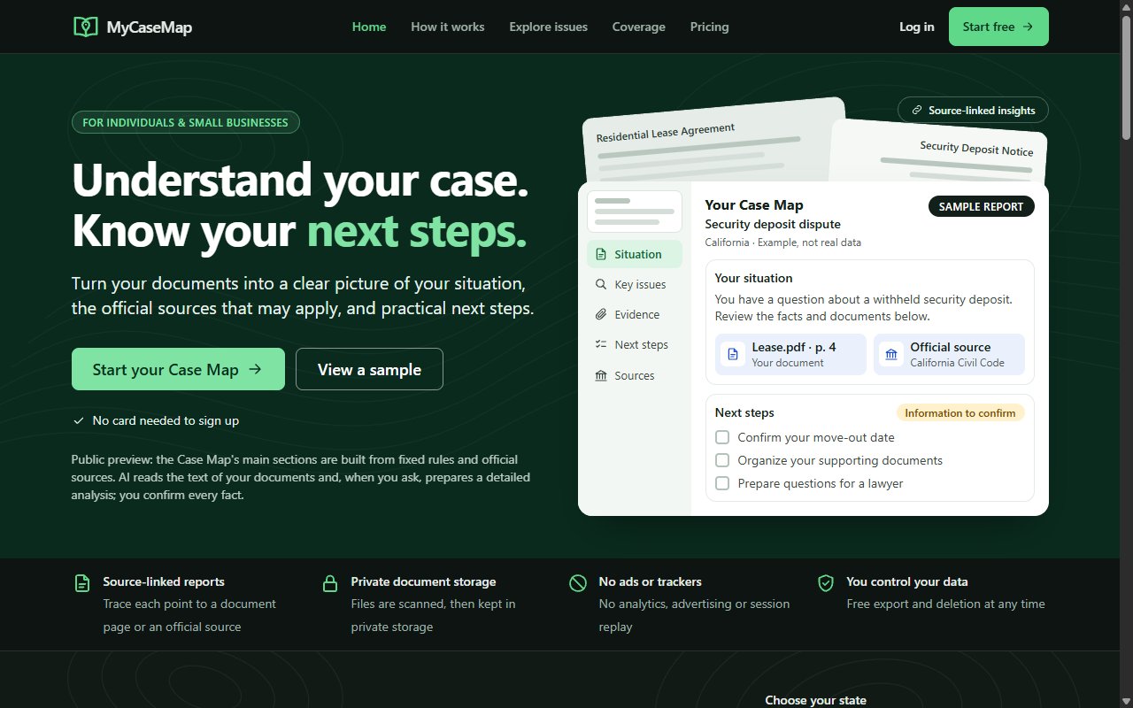MyCaseMap — Hukuki Süreç Haritası