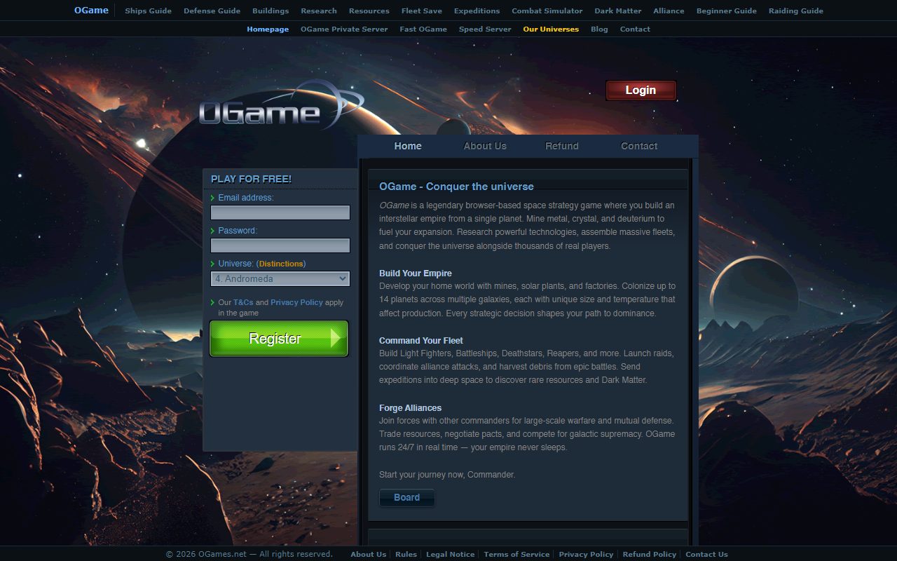 OGames — Tarayıcı Tabanlı Uzay Strateji Oyunu