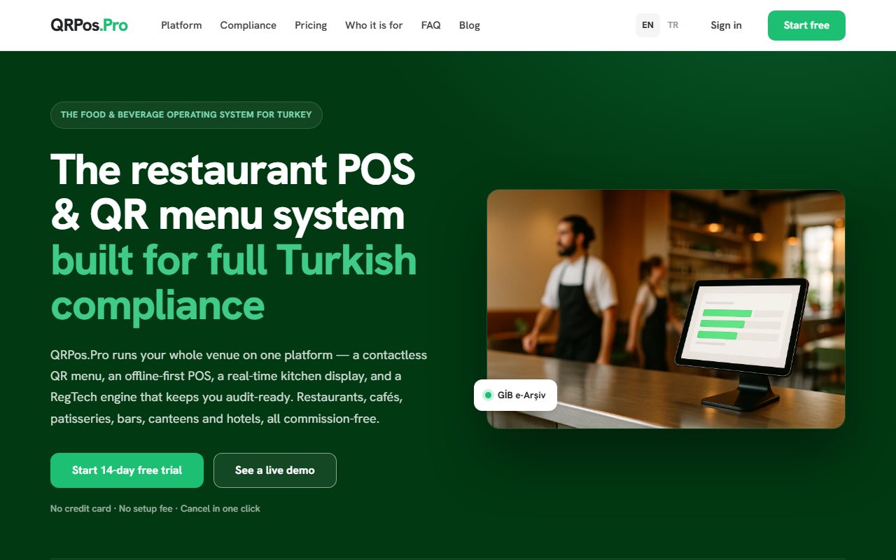 QRPos Pro — Restoran POS ve QR Menü Platformu