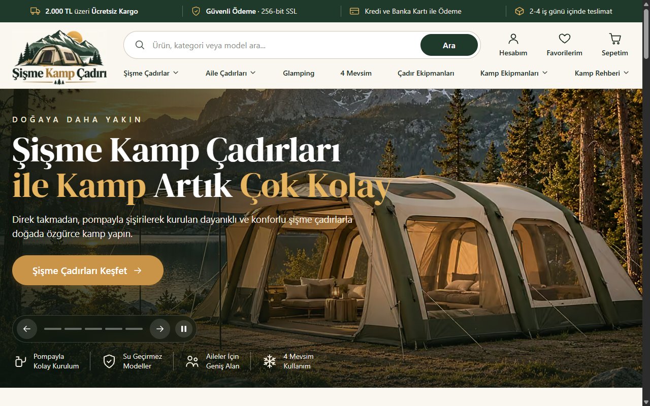Şişme Kamp Çadırı — Ürün Karşılaştırma ve Satış Sitesi