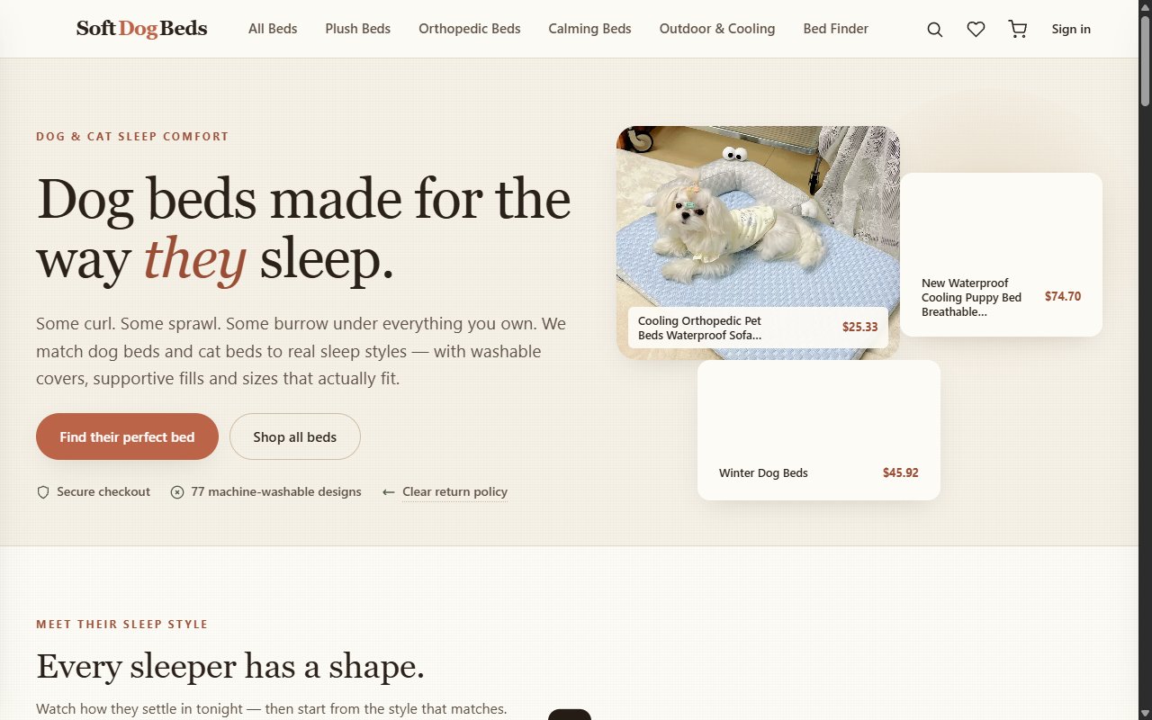 Soft Dog Beds — Köpek Yatağı E-Ticaret Sitesi