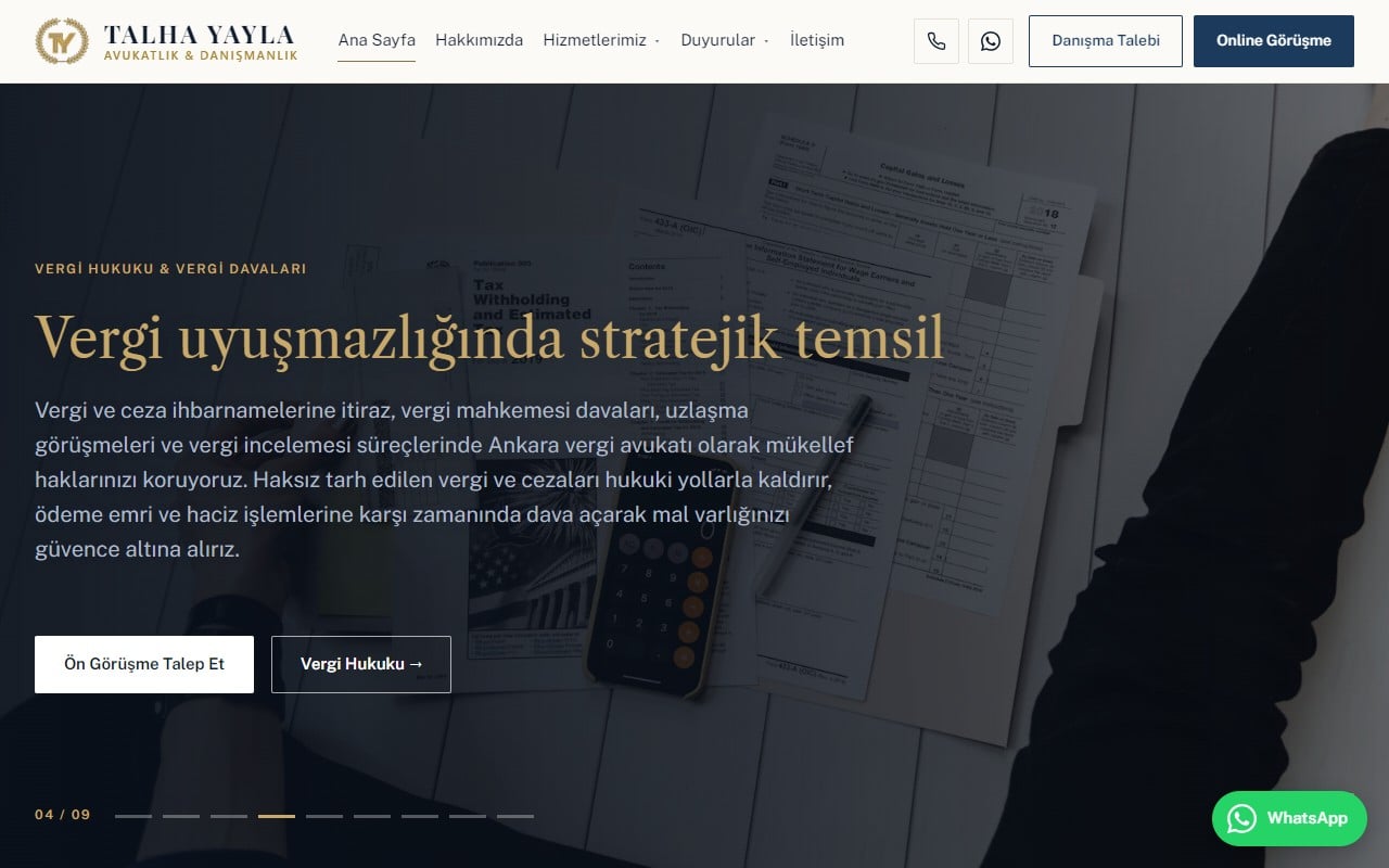 Talha Yayla Hukuk & Danışmanlık — Ankara Avukatlık Bürosu Web Sitesi